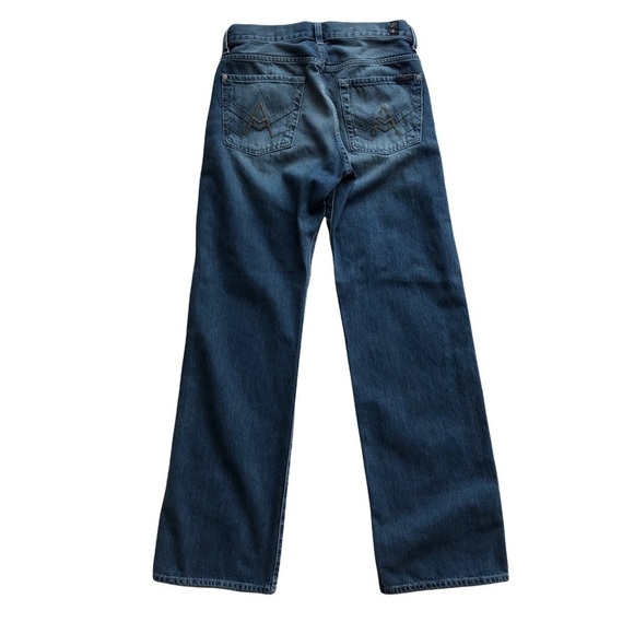 7 For All Mankind A Pocket Straight Leg Button Fly Jeans Size 29 - Picture 11 of 11